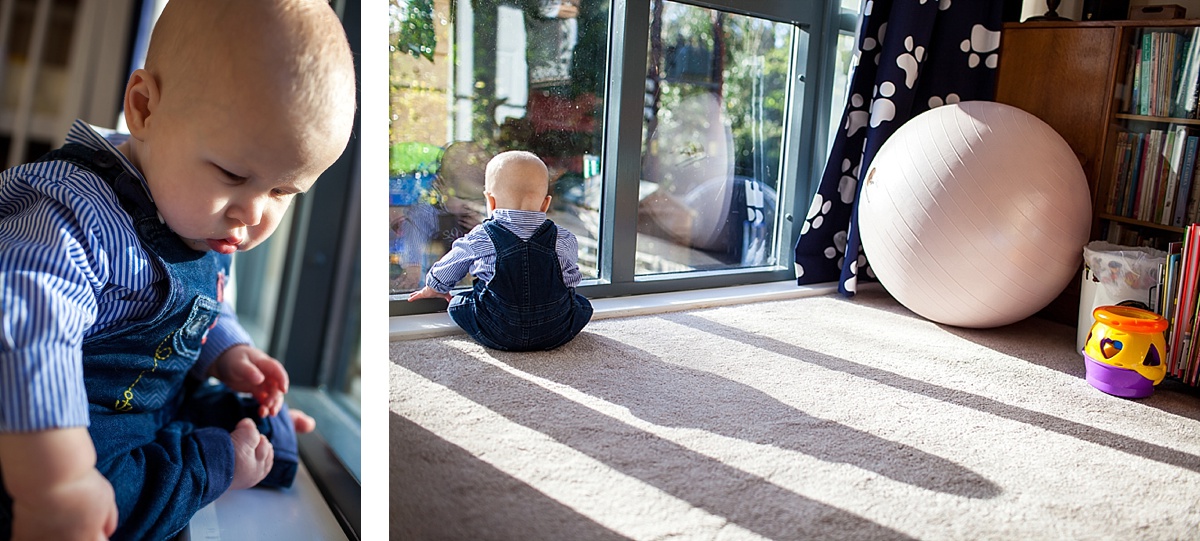Little boy by a window