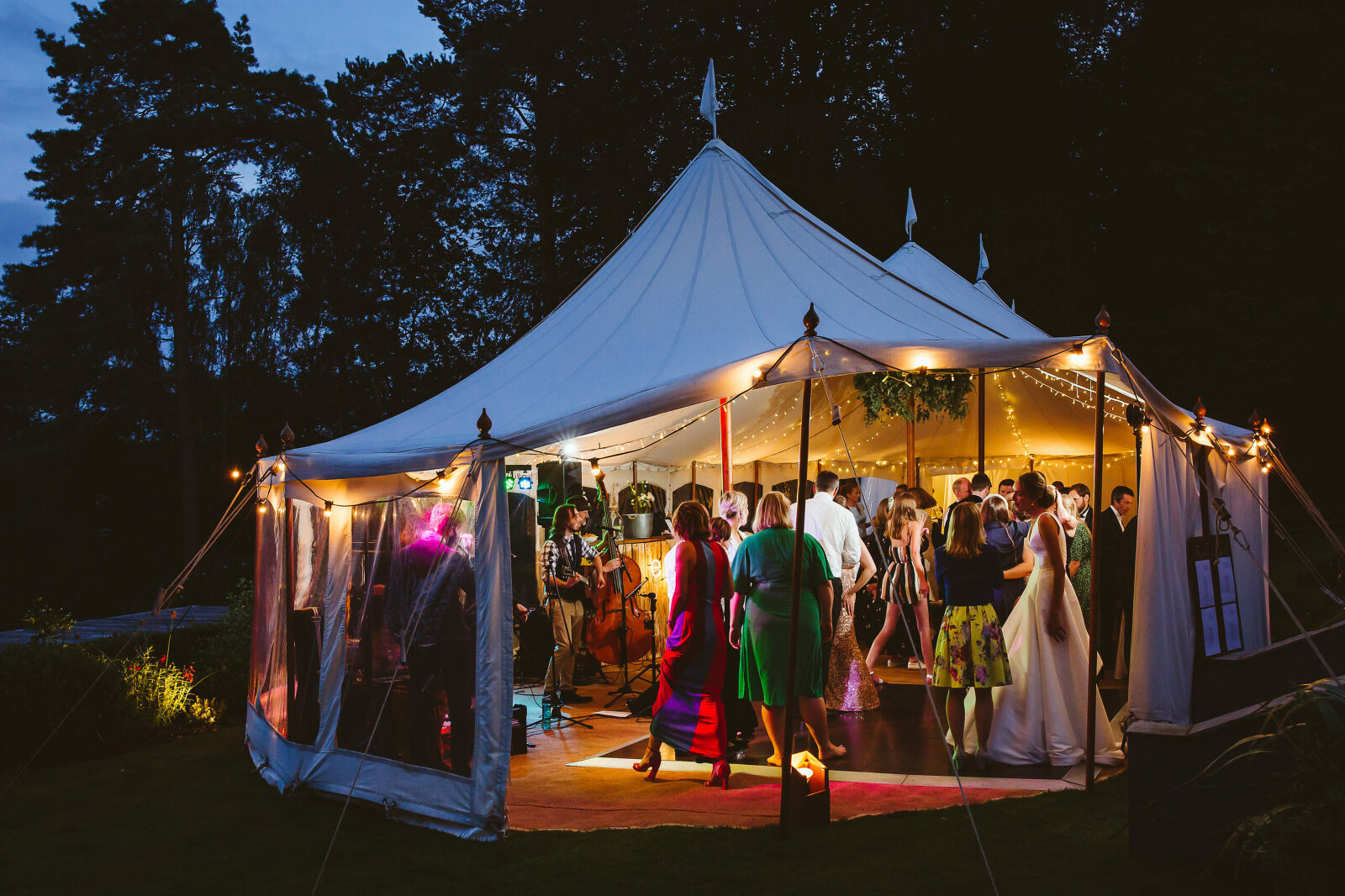 Wedding Marquee at dusk