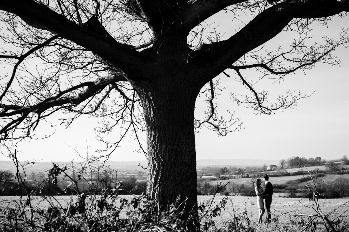 Couple by old tree
